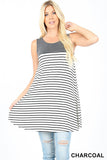 STRIPED POCKET TUNIC - ASST COLORS