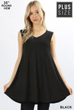 Tunic Tank w/ Pockets - ASST COLORS