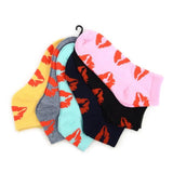 WOMENS NOVELTY ANKLE SOCKS 6 PACK